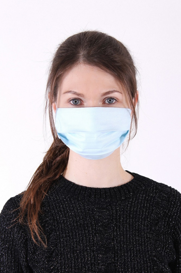 Повязка(маска) тканевая для лица прямоугольная со складкой GnK ПМ-2 фото